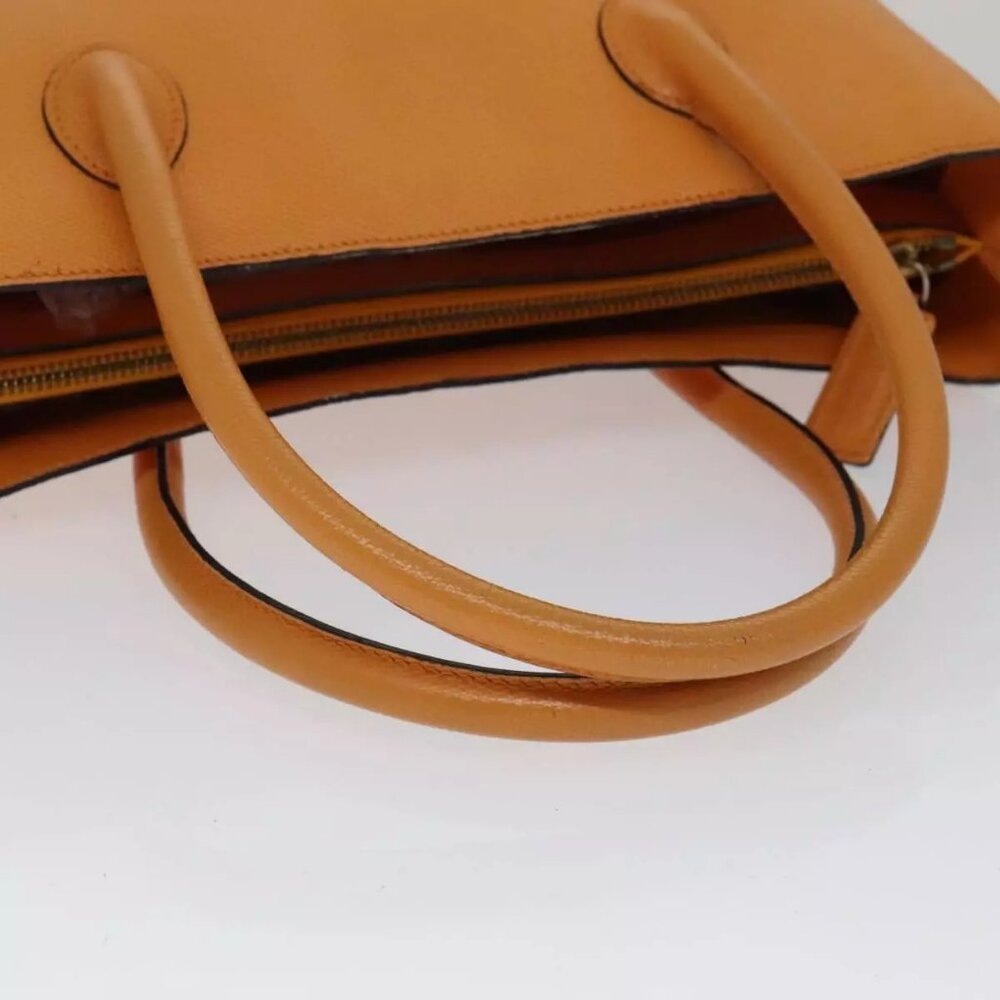 CELINE Tote Bag Leather Orange Auth - Picture 11 of 16